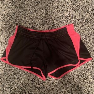 Black and Pink Nike Dri Fit Running Shorts